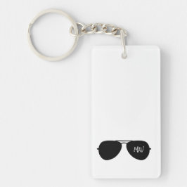 Aviator zonnebril Pilot naam tinten vliegen cool Sleutelhanger