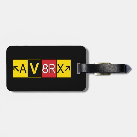 Aviatrix - AV8RX - Bagagelabel (Achterkant horizontaal)