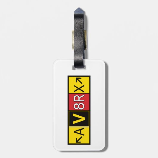 Aviatrix - AV8RX - Bagagelabel (Achterkant verticaal)