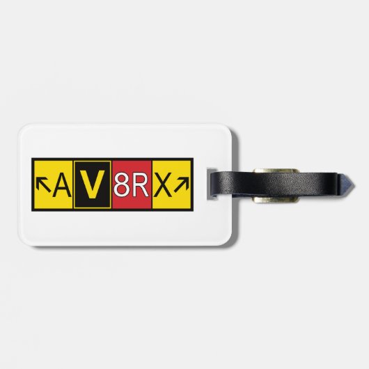 Aviatrix - AV8RX - Bagagelabel (Achterkant horizontaal)