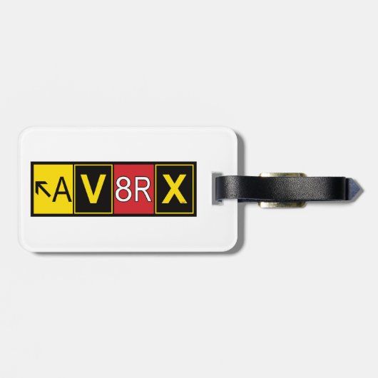 Aviatrix - AV8RX - Bagagelabel (Achterkant horizontaal)