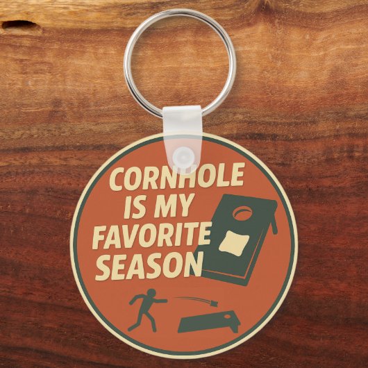 Avid Cornhole Player Humor Sleutelhanger (Voorkant)