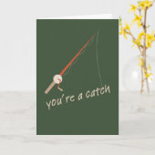Avid Fisherman Father's Day Card Kaart (Gele Bloem)