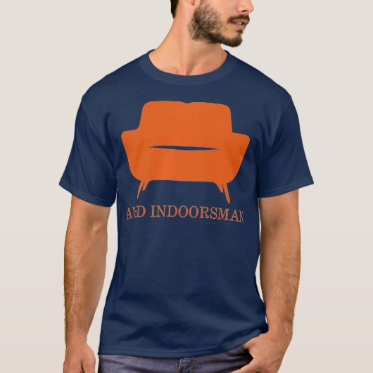 AVID INDOORSMAN uit de midden-eeuwse moderne stoel T-shirt (Voorkant)