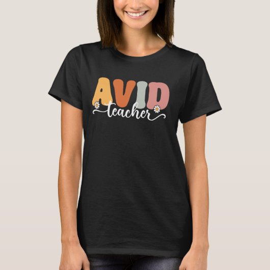 Avid leraar grappig terug naar school leraren stud t-shirt (Voorkant)