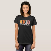 Avid leraar grappig terug naar school leraren stud t-shirt (Voorkant volledig)
