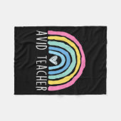 Avid leraar vooruitgang via individuele waardering fleece deken (Voorkant (Horizontaal))
