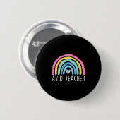 Avid leraar vooruitgang via individuele waardering ronde button 5,7 cm (Voorkant /achterkant)