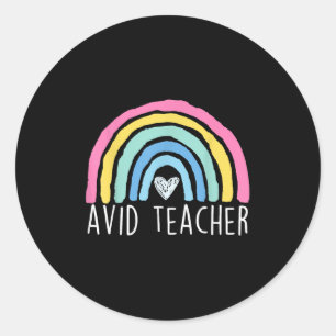 Avid leraar vooruitgang via individuele waardering ronde sticker
