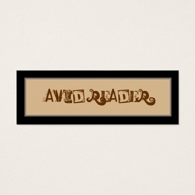 Avid Reader Bladwijzer Mini Visitekaartjes (Voorkant)