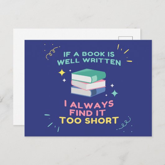 Avid Reader I - Jane Austen Quote Briefkaart (Voorkant / Achterkant)