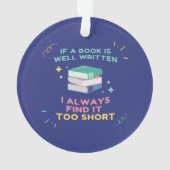 Avid Reader I - Jane Austen Quote Ornament (achterkant)