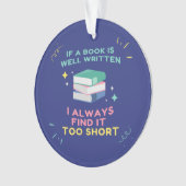 Avid Reader I - Jane Austen Quote Ornament (voorkant)