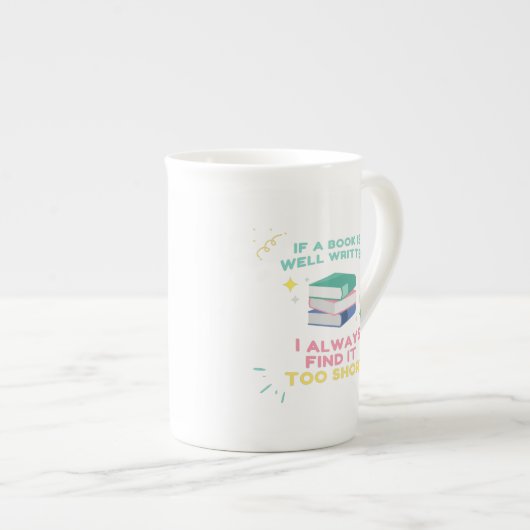 Avid Reader I - Jane Austen Quote Porselein Kop (Voorkant rechts)