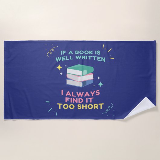 Avid Reader I - Jane Austen Quote Strandlaken (Voorkant)