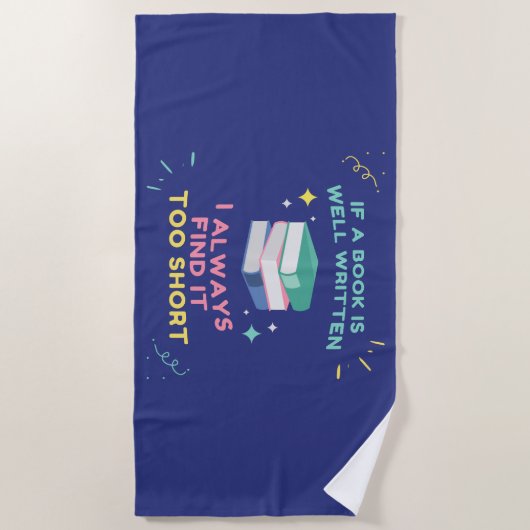 Avid Reader I - Jane Austen Quote Strandlaken (Voorkant)