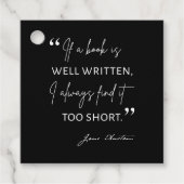 Avid Reader II - Jane Austen Quote Bedankjes Labels (Voorkant)
