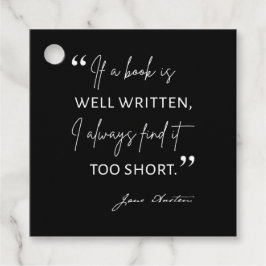 Avid Reader II - Jane Austen Quote Bedankjes Labels