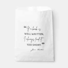 Avid Reader II - Jane Austen Quote Bedankzakje