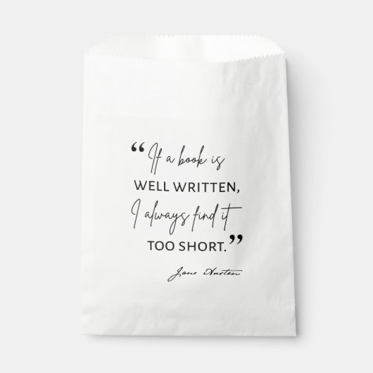 Avid Reader II - Jane Austen Quote Bedankzakje (Voorkant)