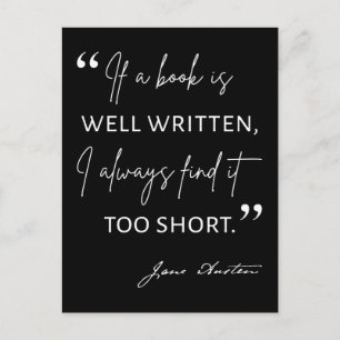 Avid Reader II - Jane Austen Quote Briefkaart