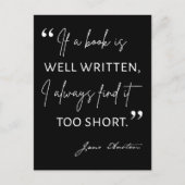 Avid Reader II - Jane Austen Quote Briefkaart (Voorkant)