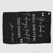 Avid Reader II - Jane Austen Quote Golfhanddoek (Horizontaal)