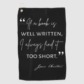 Avid Reader II - Jane Austen Quote Golfhanddoek (Voorkant)