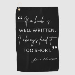 Avid Reader II - Jane Austen Quote Golfhanddoek