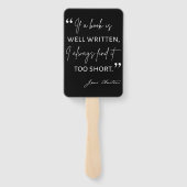 Avid Reader II - Jane Austen Quote Handwaaier (Achterkant)