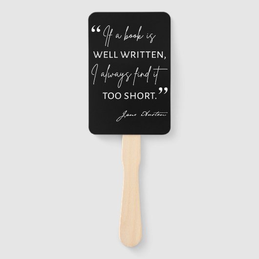 Avid Reader II - Jane Austen Quote Handwaaier (Voorkant)