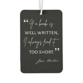 Avid Reader II - Jane Austen Quote Luchtverfrisser (Achterkant)