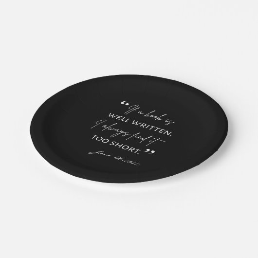 Avid Reader II - Jane Austen Quote Papieren Bordje (Gekanteld)