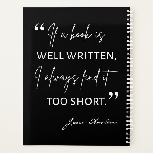 Avid Reader II - Jane Austen Quote Planner (Achterkant)