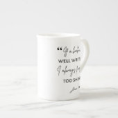 Avid Reader II - Jane Austen Quote Porselein Kop (Voorkant rechts)
