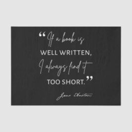 Avid Reader II - Jane Austen Quote Tissuepapier