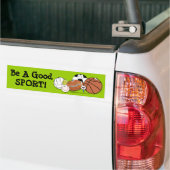 Avid Sports Fan- Sport Ball Karakters Bumpersticker (Op Truck)