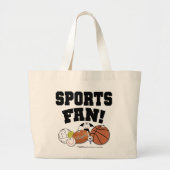 Avid Sports Fan- Sport Ball Karakters Grote Tote Bag (Voorkant)