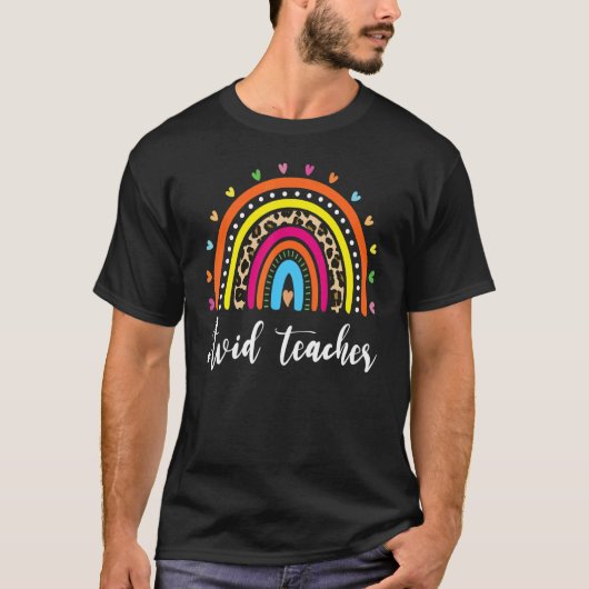 AVID Teacher Boho Rainbow Back To School Apprecia T-shirt (Voorkant)