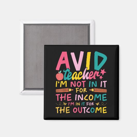 Avid Teacher Supplies Funny Back To School For Men Magneet (Voorkant / Achterkant)
