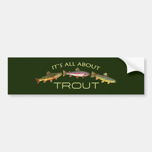 Avid Trout Fishermans Bumpersticker (Voorkant)