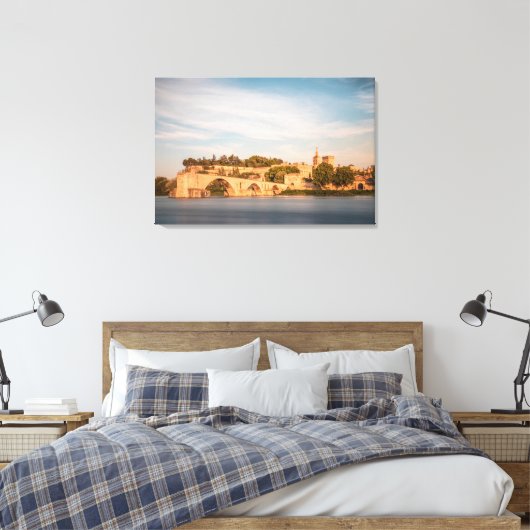 Avignon Bridge Frankrijk Canvas Afdruk (Insitu (Slaapkamer))
