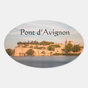 Avignon Bridge Frankrijk Ovale Sticker