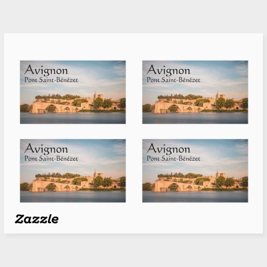 Avignon Bridge Frankrijk Rechthoekige Sticker (Vel)