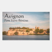Avignon Bridge Frankrijk Rechthoekige Sticker (Voorkant)