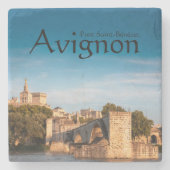 Avignon Bridge Souvenir Stenen Onderzetter (Voorkant)