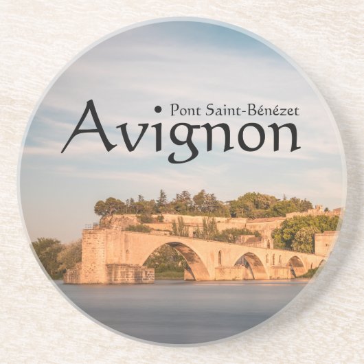 Avignon Bridge Souvenir Zandsteen Onderzetter (Voorkant)