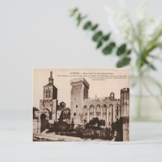 Avignon Cathedral Notre Dame des Doms 1920 Replica Briefkaart (Staand voorkant)