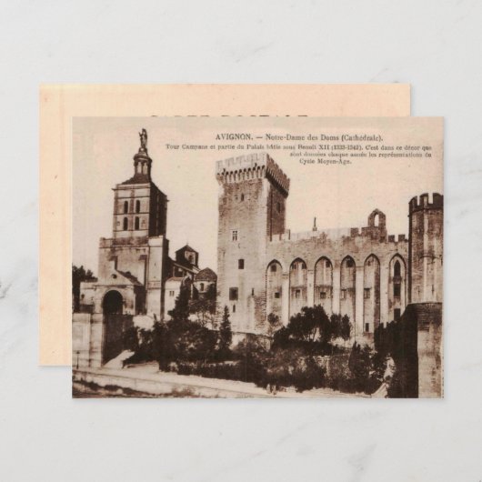 Avignon Cathedral Notre Dame des Doms 1920 Replica Briefkaart (Voorkant / Achterkant)