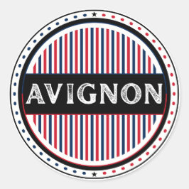 Avignon City Pride Emblem – French Identity Ronde Sticker